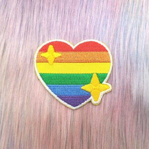 Patch thermocollant LGBT+ Gay Pride Heart Emoji