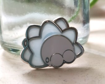 Snow Caterpillar Stained Glass Hard Enamel Pin