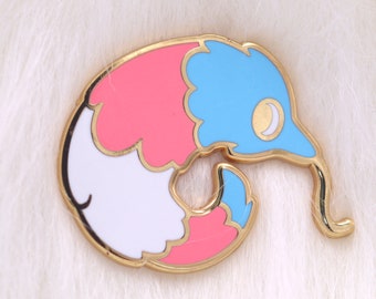 Worm on a String Transgender Pride Enamel Pin