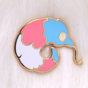 Worm on a String Transgender Pride Enamel Pin