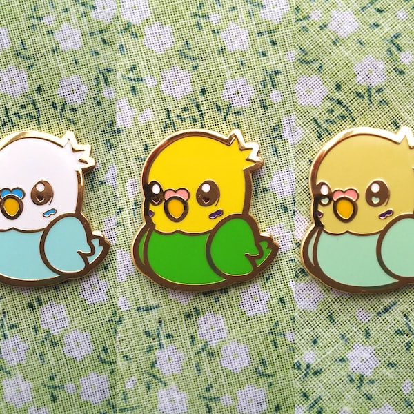 Wellensittich Chibi Vogel Hart Emaille Pin Papagei Papagei Trachtenfreund Borb