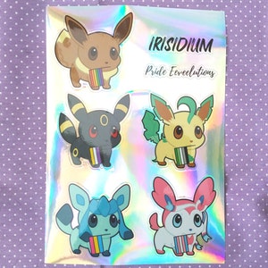 Pride Foxes Feuilles d’autocollants holographiques A5 | LGBTQ+ Queer