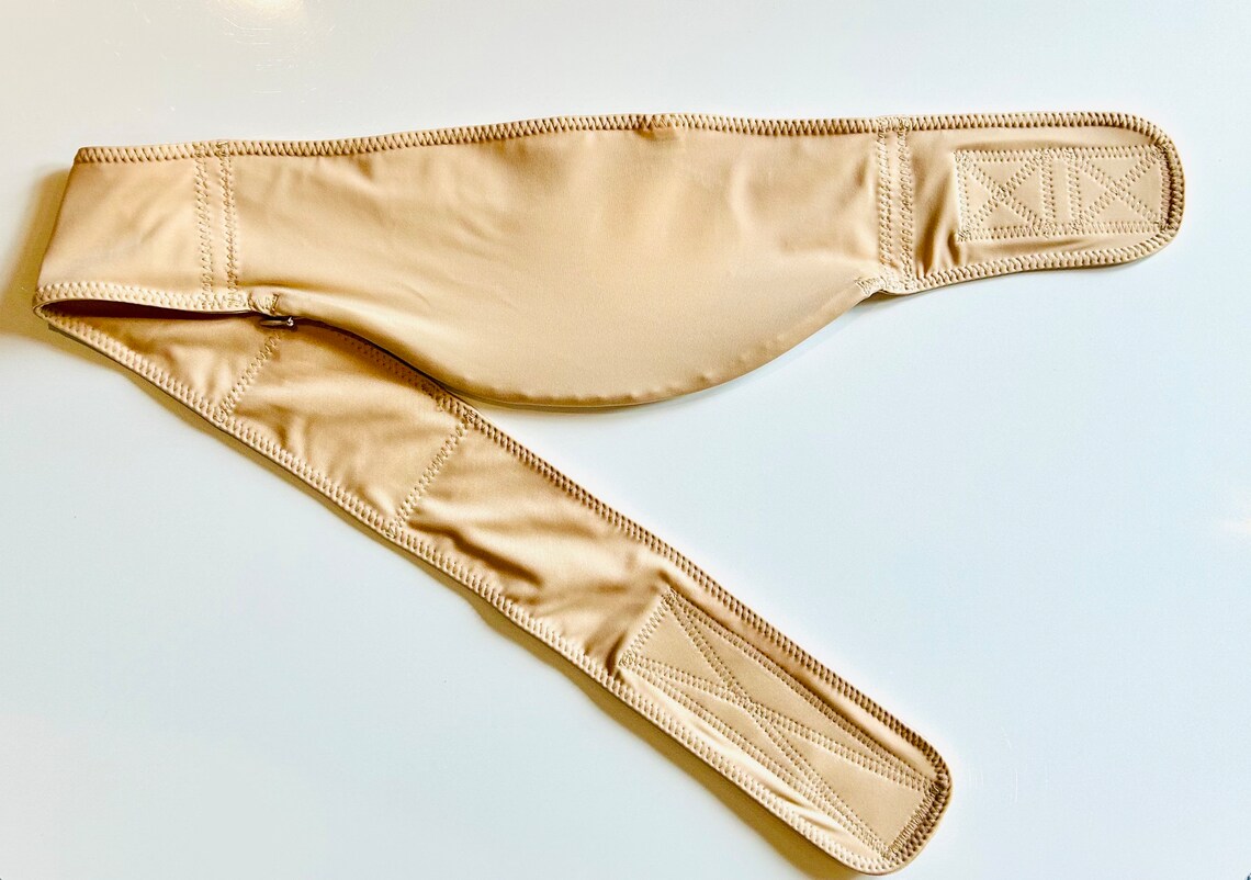 Beige Horizontal Stoma Belt Ostomy Support Belt Hernia Support