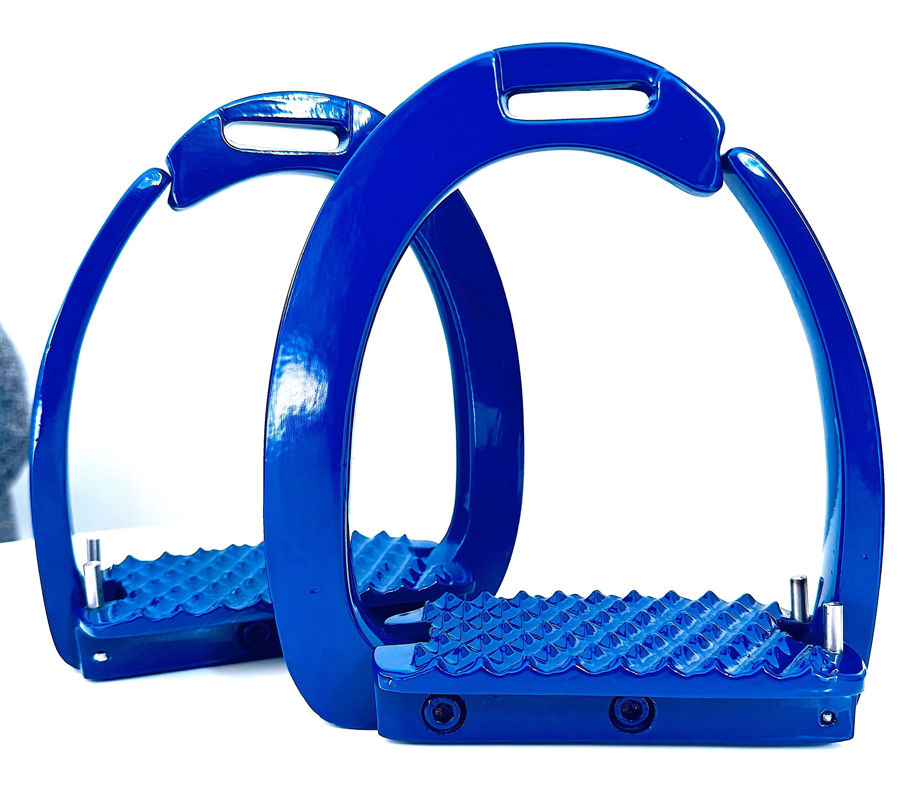 Étriers D'Équitation Aluminium PRO IRON GEAR - Taille 4.75'' - Couleur Bleu - Neufs