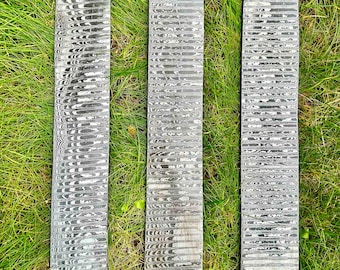Premium Leiter Damast Stahl Rohling Handgefertigte Billet Bar 10 "& 12" Länge Bush Crafts Werkzeuge, die Bar