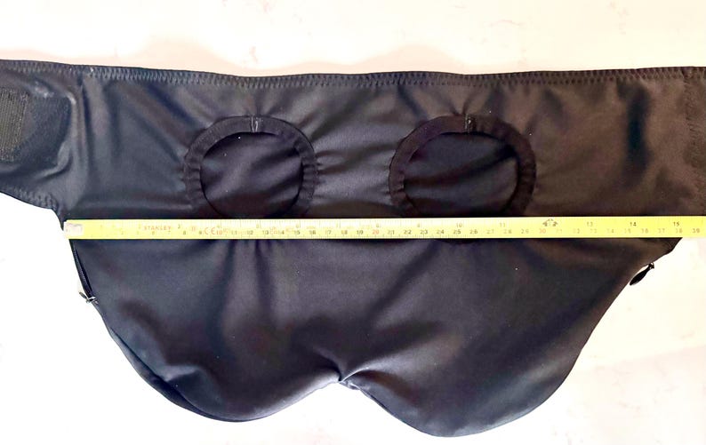 Soft VERTICAL Double Pouch Stoma Support Belt ileostomy Ostomy Colostomy Belt Stoma Belt Hernia Urostomy Belt Waist 44" to 46"