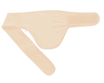 Beige Soft Vertical Stoma Ostomy Support Belt Hernia Support Colostomy Hernia Urostomy Belt for Women & Men