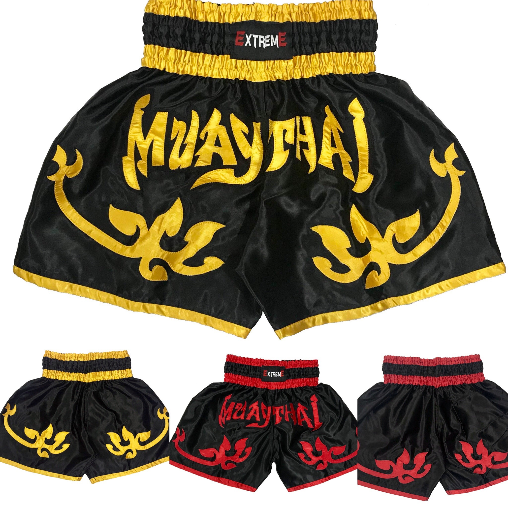 EXTREME Muay Thai Fight Shorts MMA Grappling Kick Boxing Trunks Martial Arts