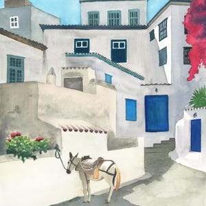 Asino sull'isola di Hydra