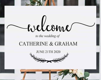 Wedding Sign Decal Wedding Welcome to our Wedding