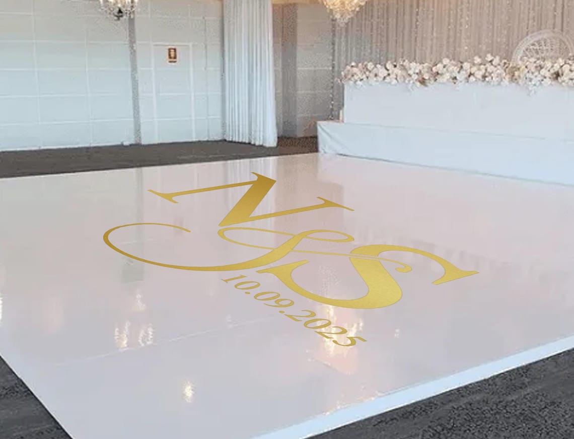Personalised Event Dance Floor Decal Sticker - Initial Floor Decal ...