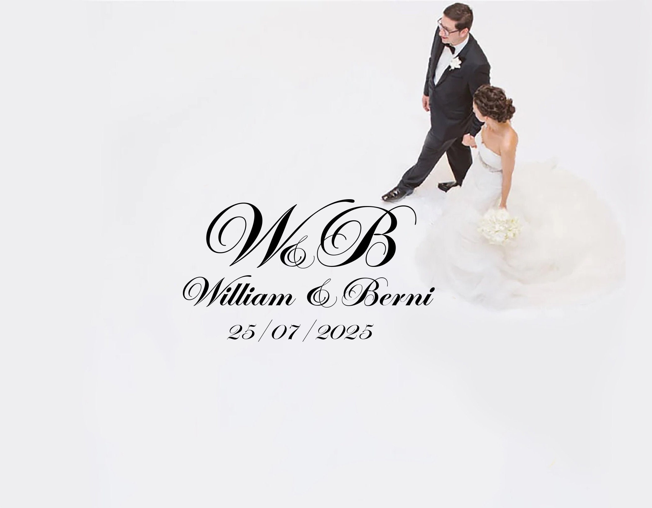 Event Dance Floor Decal Sticker - Name Vinyl Floor Decal - Wedding ...