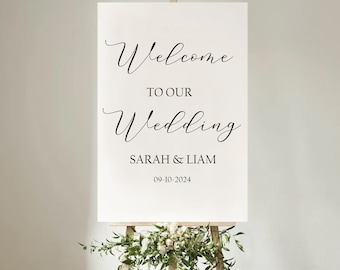 Wedding Sign Welcome Personlised - Wedding DIY Decal - Custom Wedding Signs