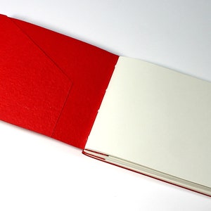 Handbound Sketchbook/Journal/Blank Book 4 1/2 x 6 Inches 96 Pages 80 Blick Drawing Paper Red Soft Cover Book Collage Design 7664587811923 image 5