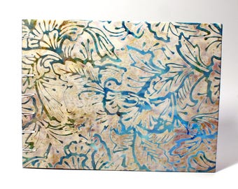 Watercolor Sketchbook Handbound 140# Fabriano Artistico Hot Press Paper Batik Fabric Hardcover "Jungle" 9729076251724
