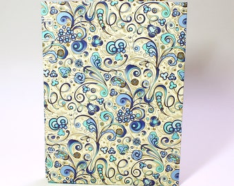 Handmade Watercolor Sketchbook: Fabriano Paper, Italian Blue Gold Cover