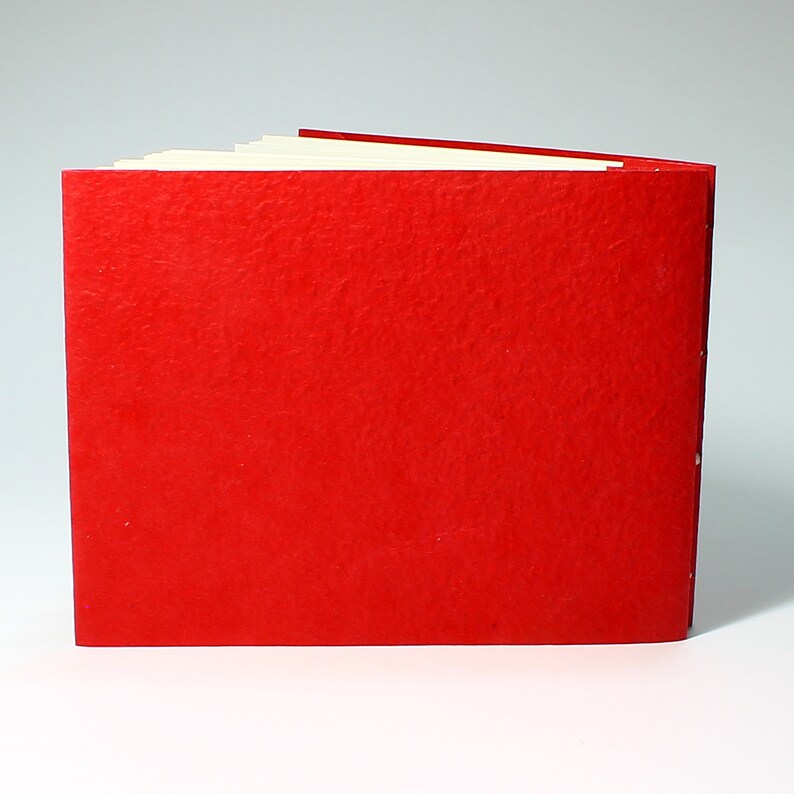 Handbound Sketchbook/Journal/Blank Book 4 1/2 x 6 Inches 96 Pages 80 Blick Drawing Paper Red Soft Cover Book Collage Design 7664587811923 image 6