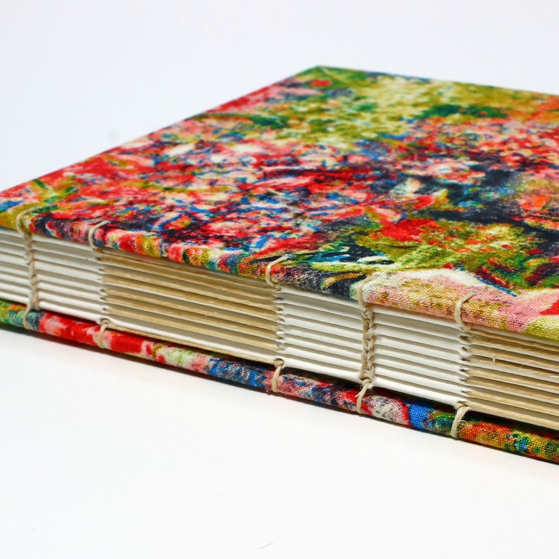 Hand Bound SketchbookJournalBlank Book 5 434 x 4 inches 48 Pages 140# Cold Press Watercolor Paper OOAK Ink Cover Design 22840072111520