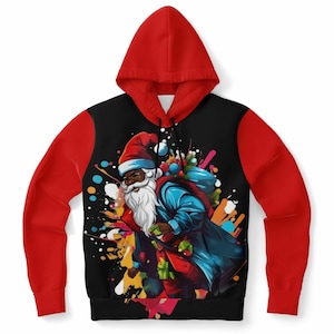 Black Santa Hoodie, African American Christmas, Black Santa Tshirt