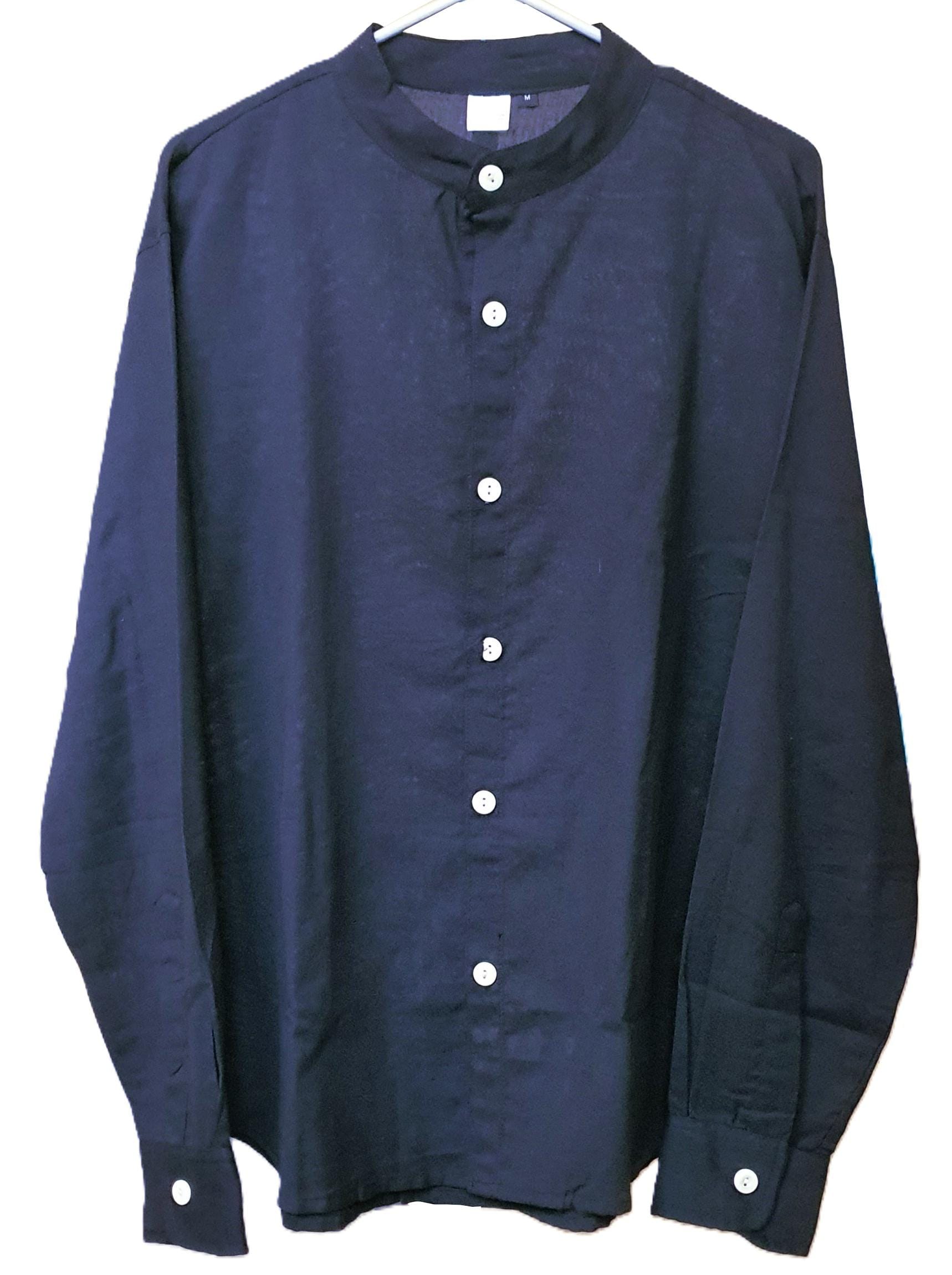 Cotton Blend Collarless Shirt: Men's Long Sleeve Kurta - Etsy