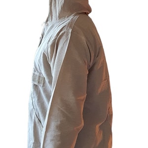 Men's Nomadic Organic Hemp Flax Hoodie - Linen Bordered Boho Yoga Pullover