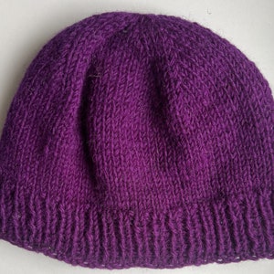 Hand-knitted Woollen Wool Slouch Beanie Bobble Winter knitted crochet Hat:clearance price