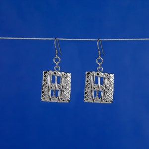 Hand-crafted sterling silver earrings made in Seville Spain