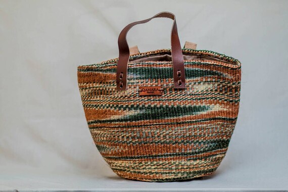 Tote Raffia Beach Boho Summer Basket Shopping Kiondoo Storage bag