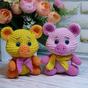 Amigurumi piglet crochet pattern- PDF pattern pig in English