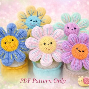 Amigurumi Blumen Häkelanleitung: Topfpflanze PDF (englisch)