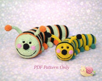 Caterpillar Amigurumi Crochet Pattern (PDF)