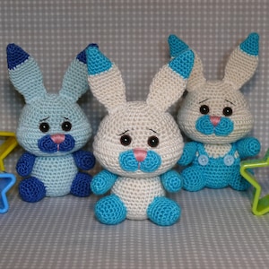 PATRÓN: conejo amigurumi- patrón de juguete de ganchillo en inglés- PDF amigurumi tutorial