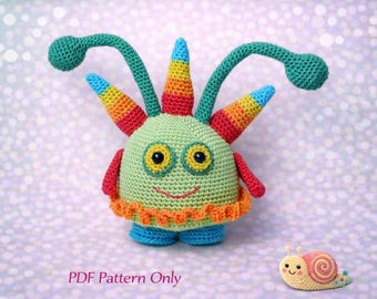 Funny Crochet Monster Amigurumi Pattern (PDF)