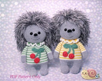Pattern- Amigurumi hedgehog- PDF crochet pattern in English