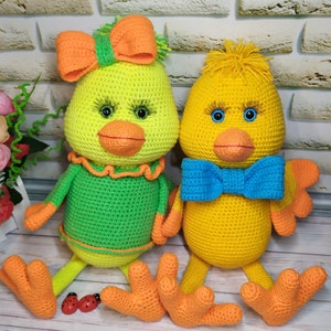 Pattern: Amigurumi Entchen/Küken- Osterküken PDF- Entchen Anleitung in Englisch- Häkelanleitung Ente pdf