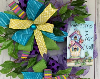 Welcome to Our Nest Wreath: Housewarming Front Door Decor