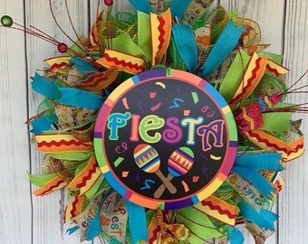 Fiesta wreath, Cinco de Mayo wreath, May 5th celebration