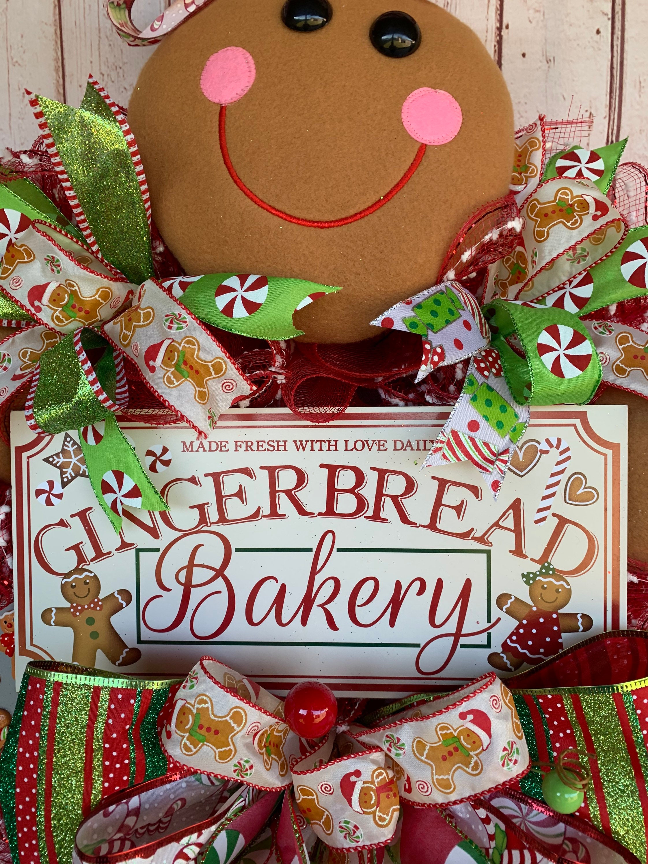 Gingerbread Plush Wreath Etsy
