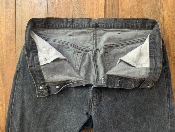 Vintage 1980’s Faded Black Grey Levis 501-0658 Je… - image 2