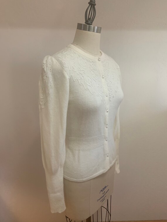 Vintage 1980’s Puffed Sleeve Cardigan Medium