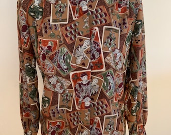 Vintage Novelty Print Pendleton Blouse