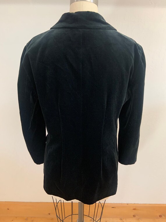 Vintage Black Velvet Neiman Marcus Blazer  Large - image 5