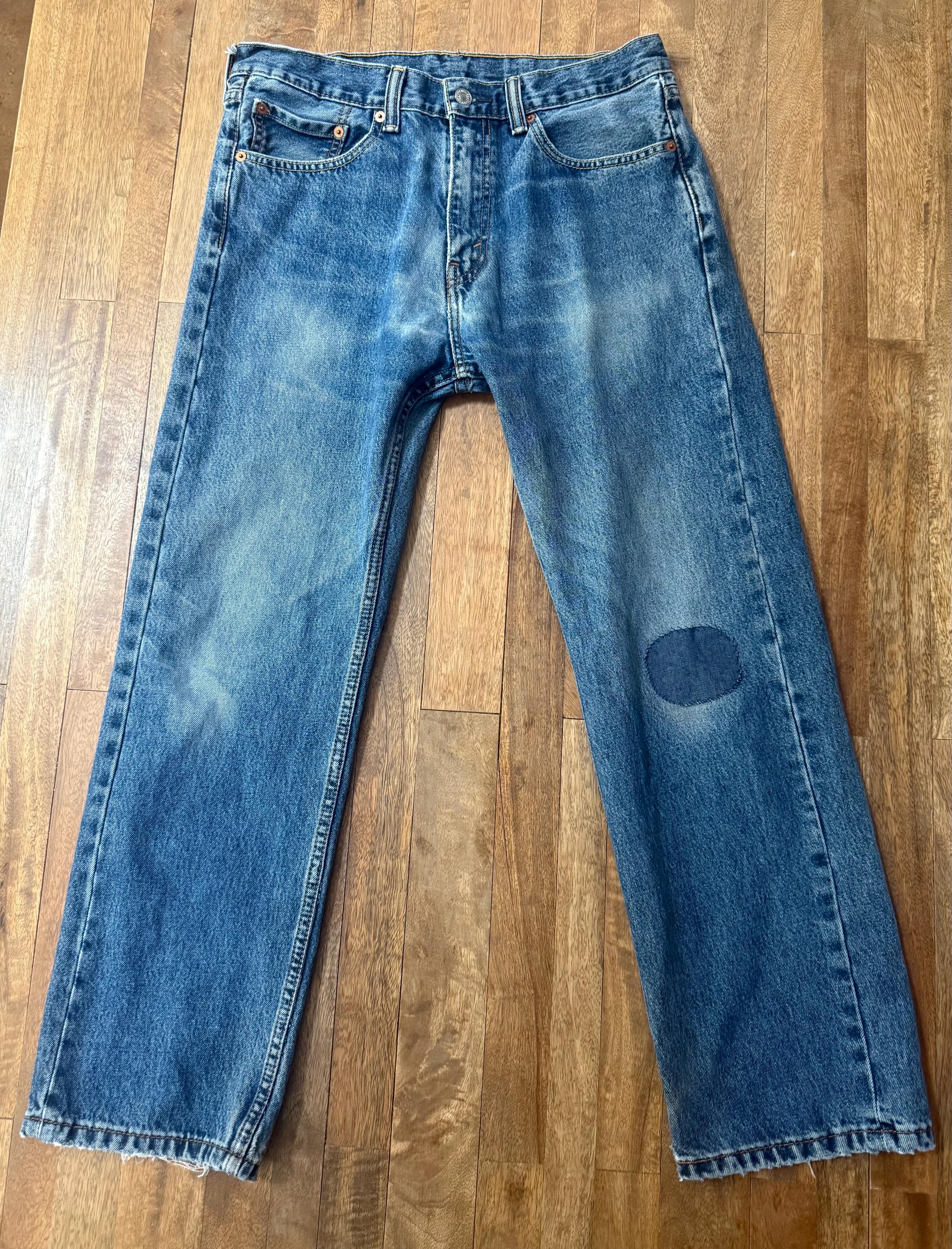 LEVI’S / 505 USA zip denim pants LEVI'S 505 Jeans Men's W38/L30 Regular Fit Whiskers Faded