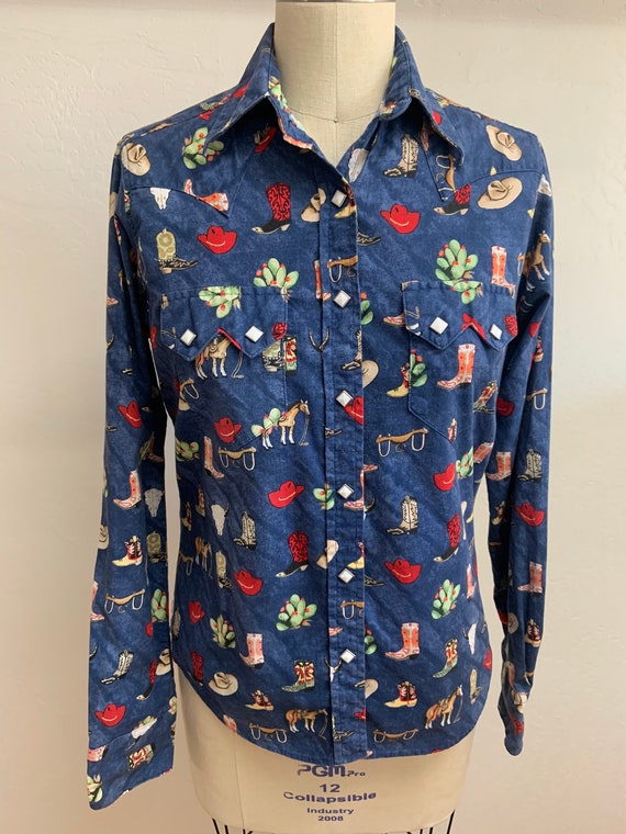 Vintage Women’s Western Rockmount Shirt Large