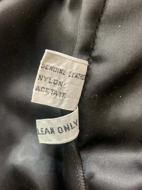 Vintage 1980’s Black Leather Jacket Medium, Vinta… - image 9