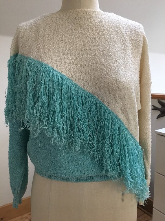 Vintage 1980’s French Rags Fringed Sweater, Fringe