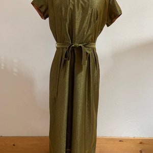 Vintage 1960’s Metallic Gold Cocktail Dress Medium