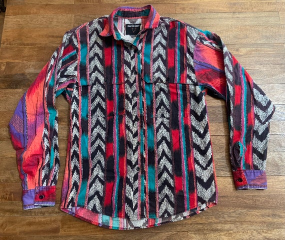 Vintage 1980’s Western Graphic Shirt Small - image 9