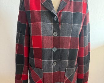 Chaqueta Pendleton 49er de lana vintage, talla mediana