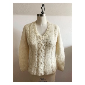 Vintage Italian Handknit Wool Mohair Sweater Medium